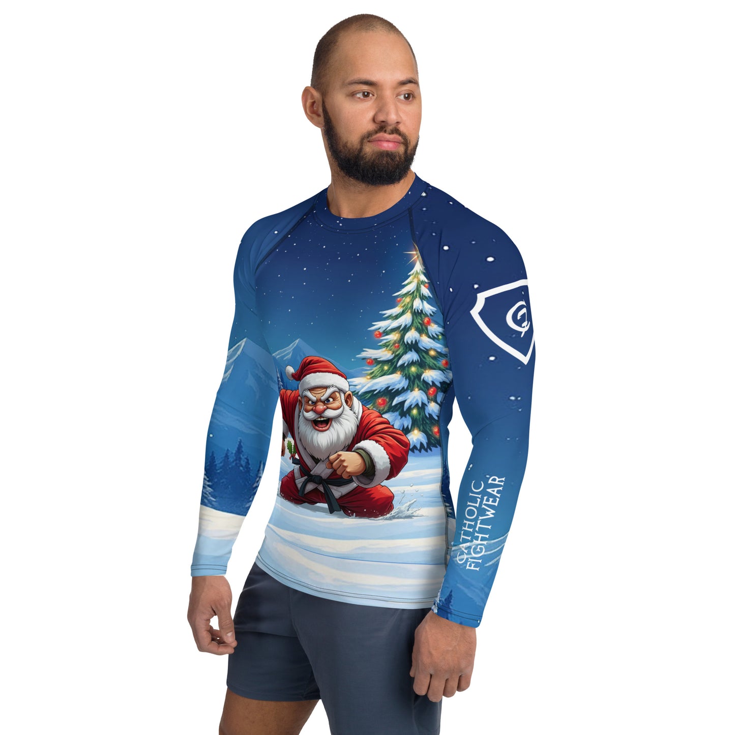 JiuJitsu Santa Clause Men's Rash Guard