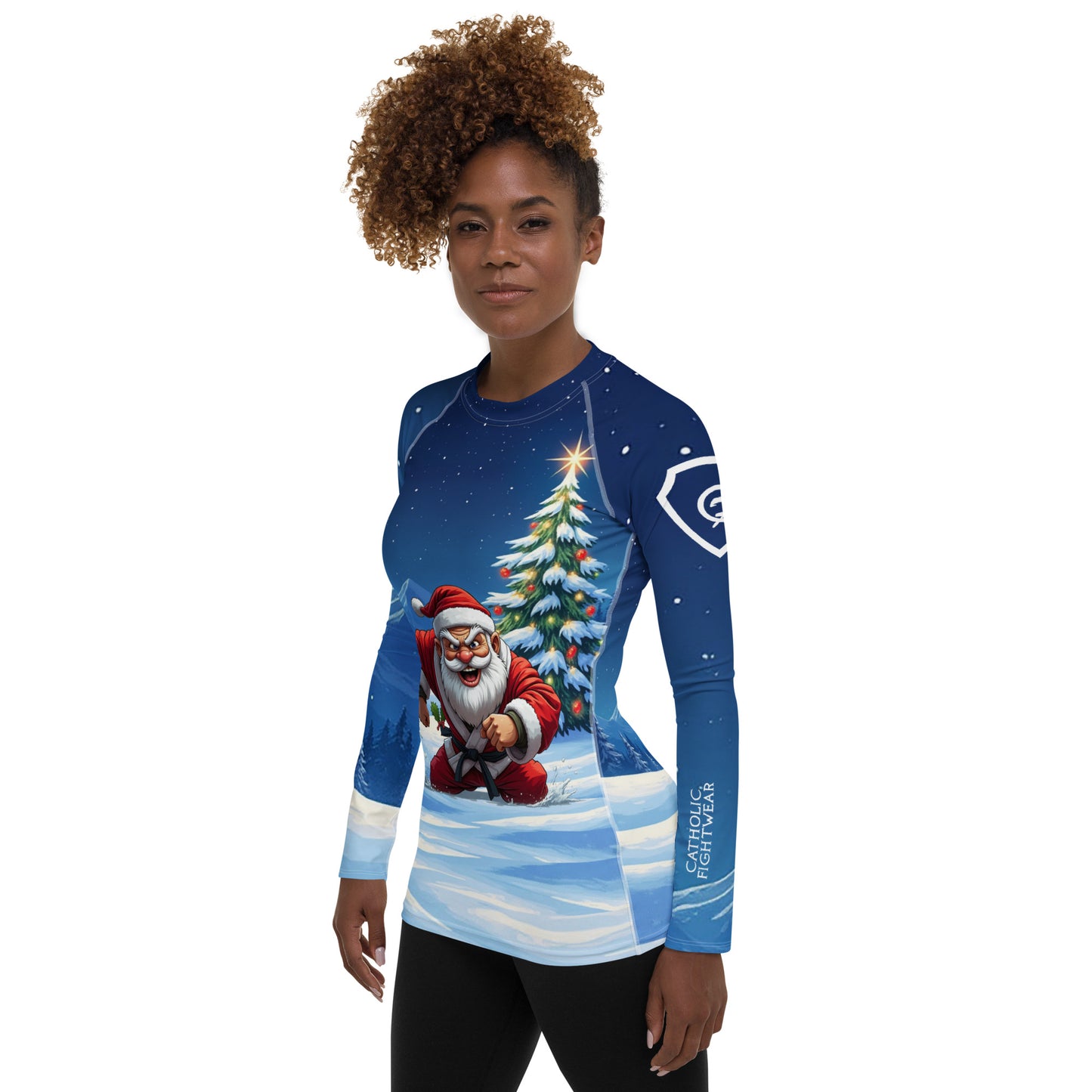 JiuJitsu Santa Clause Women's Rash Guard