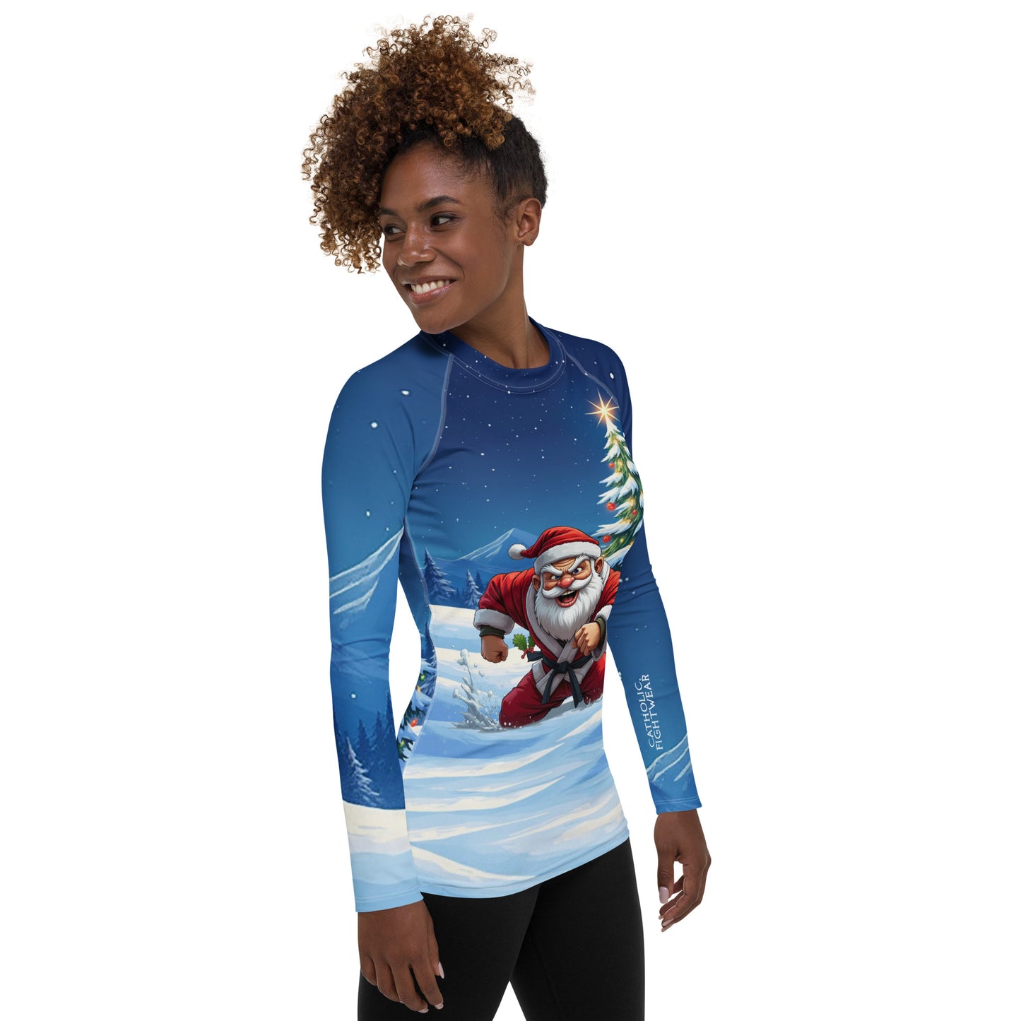 JiuJitsu Santa Clause Women's Rash Guard