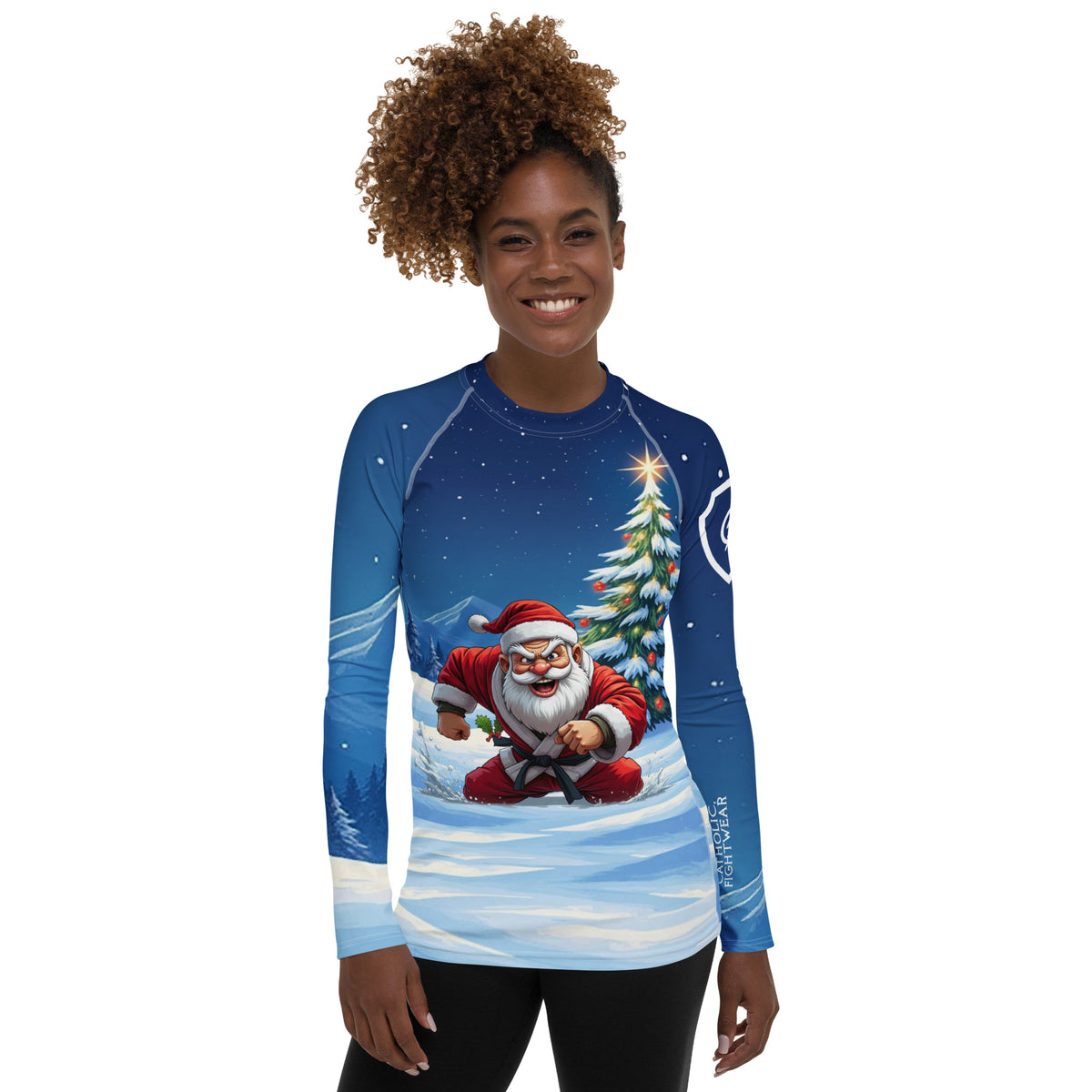 Catholic Rash Guards JiuJitsu Santa Clause Women's Rash Guard – Catholic Fightwear