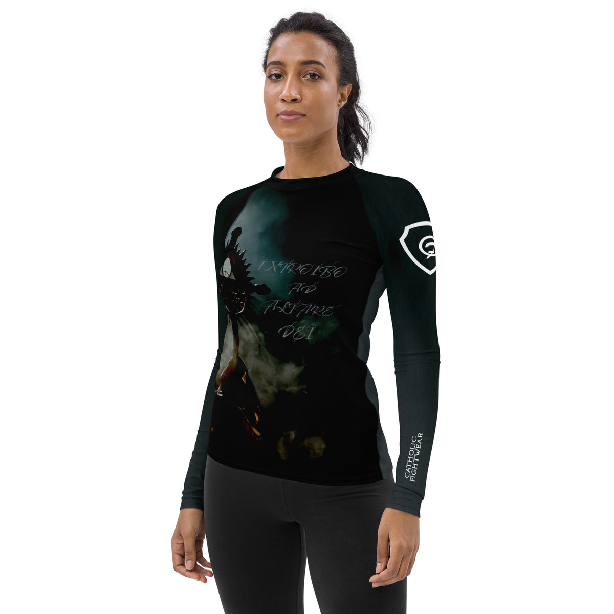 Catholic Rash Guards To The Altar of God - Women's Rash Guard – Catholic Fightwear