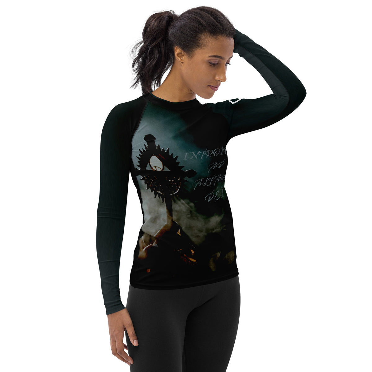 Catholic Rash Guards To The Altar of God - Women's Rash Guard – Catholic Fightwear