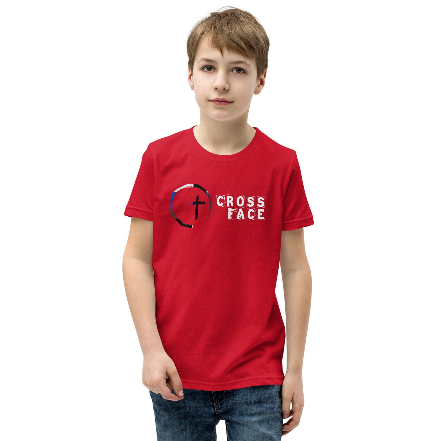 Cross Face Youth Short Sleeve T-Shirt