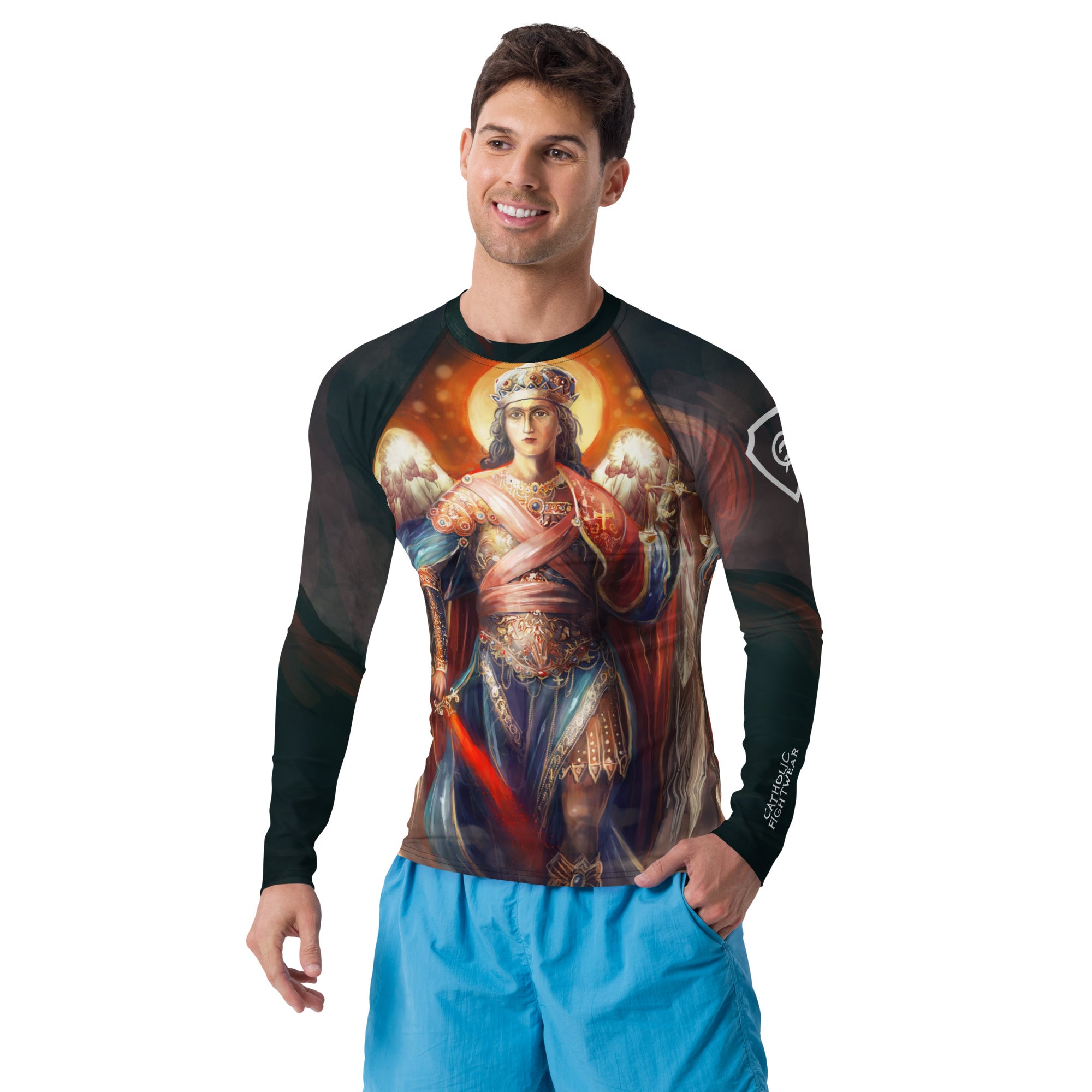 Catholic Rash Guards St Michael Adult BJJ Rash Guard – Catholic Fightwear