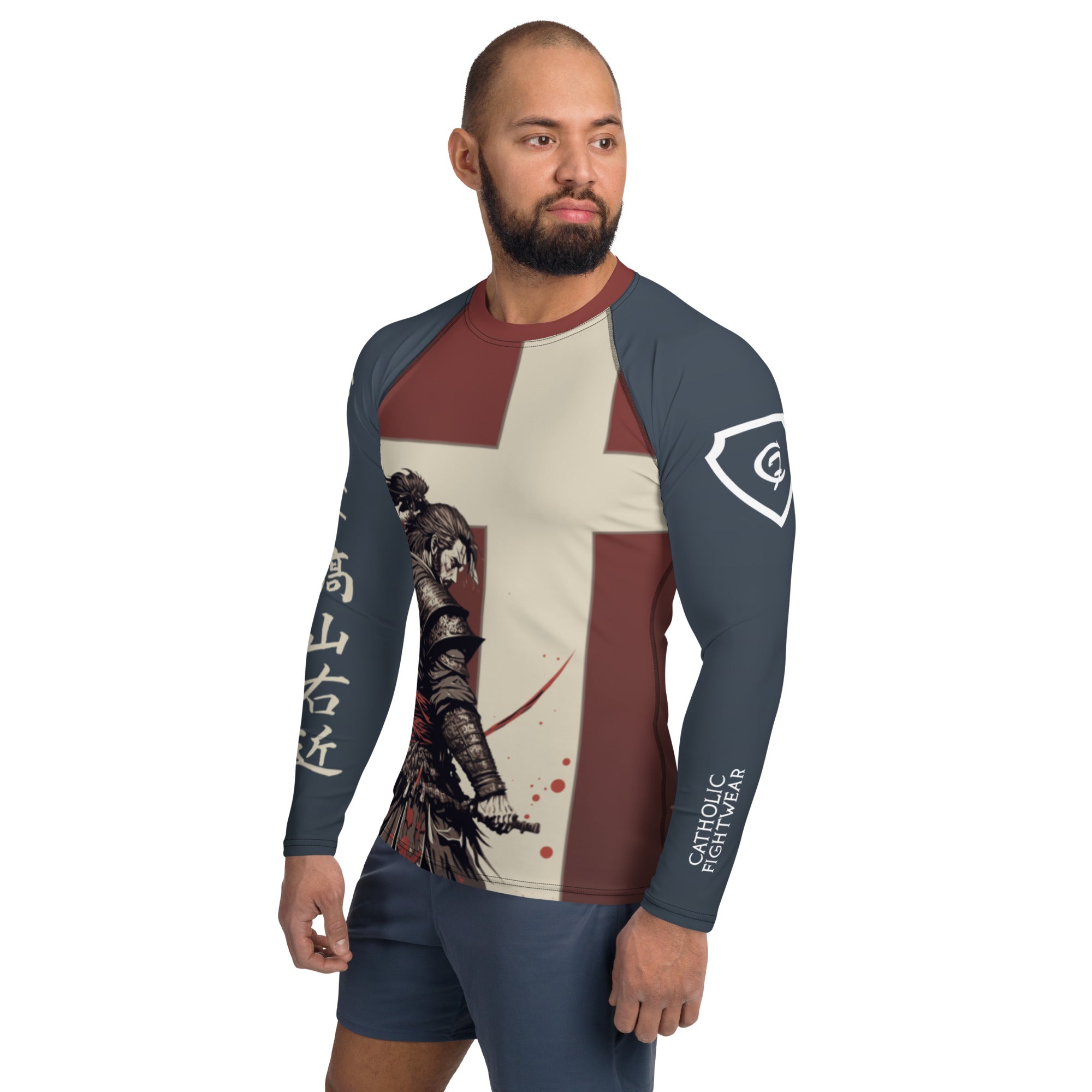 Catholic Rash Guards Blessed Justo Ukon Takayama - Adult BJJ Rash Guard – Catholic Fightwear
