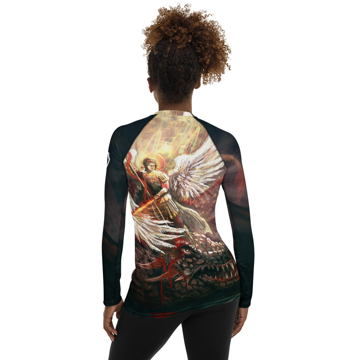 Catholic Rash Guards St Michael Slaying the Dragon Women's BJJ Rash Guard – Catholic Fightwear