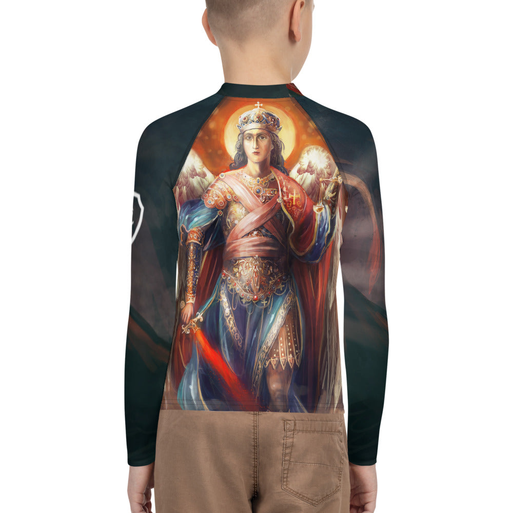 Catholic Rash Guards St Michael Youth BJJ Rash Guard – Catholic Fightwear