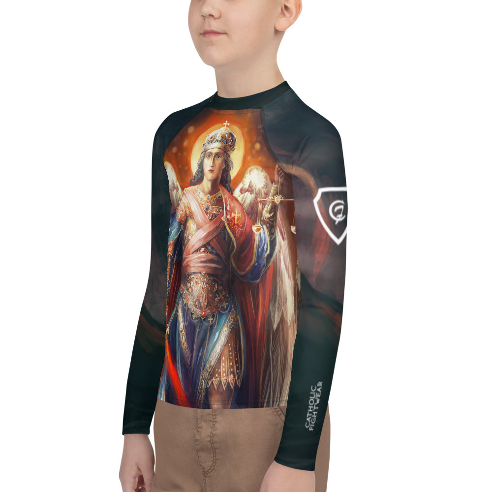 Catholic Rash Guards St Michael Youth BJJ Rash Guard – Catholic Fightwear